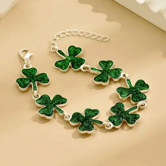 Shamrock Bracelet 7.09" - Picture 3 of 3